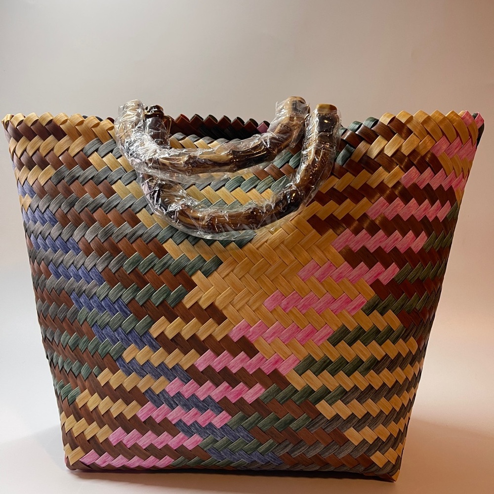 ๐ Top Handle Straw Tote Bag - Picture 4 of 13